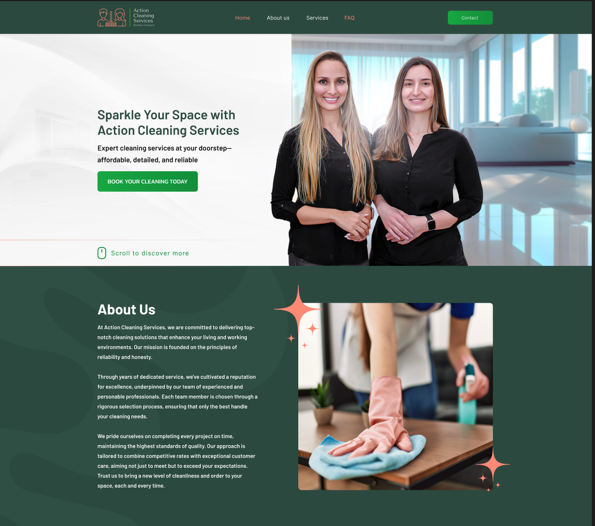 Action Cleaning Services project preview